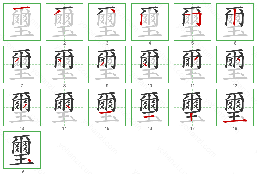 璽 Stroke Order Diagrams