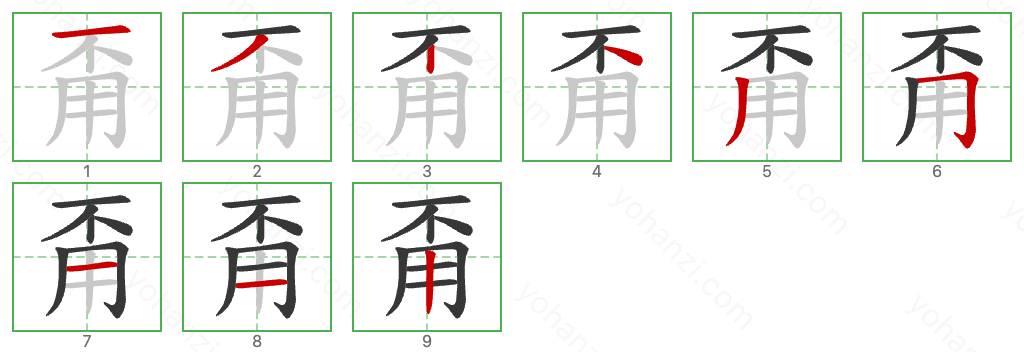 甭 Stroke Order Diagrams