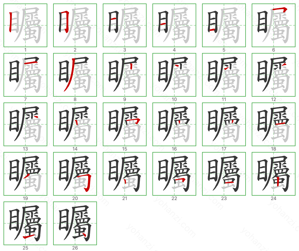 矚 Stroke Order Diagrams