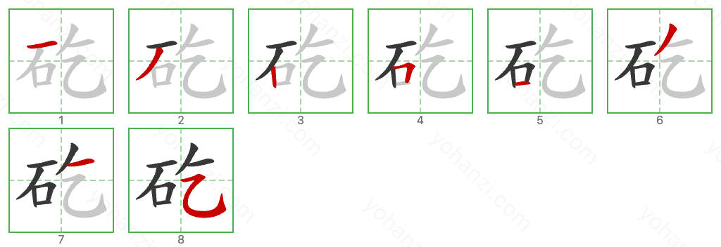 矻 Stroke Order Diagrams