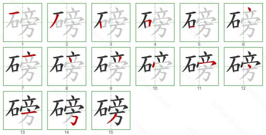 磅 Stroke Order Diagrams