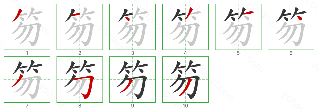 笏 Stroke Order Diagrams