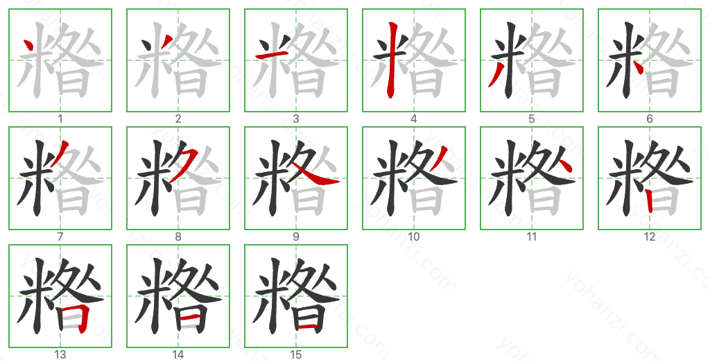 糌 Stroke Order Diagrams