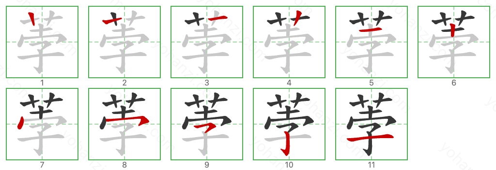 荸 Stroke Order Diagrams