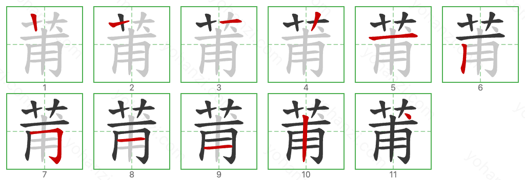 莆 Stroke Order Diagrams