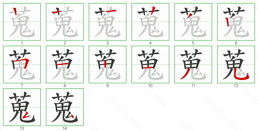 蒐 Stroke Order Diagrams