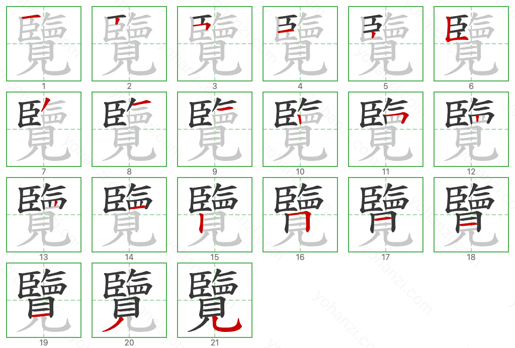 覽 Stroke Order Diagrams