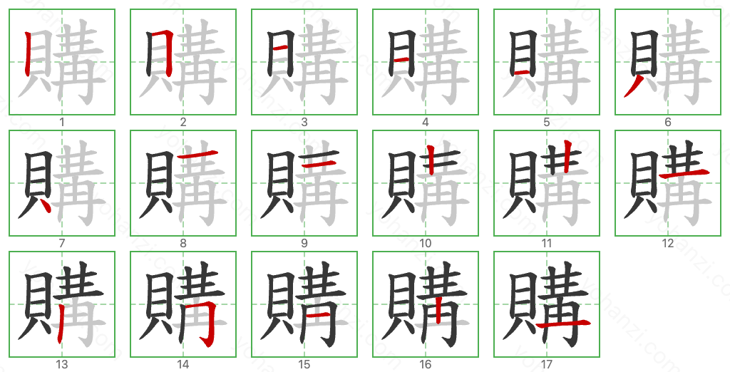 購 Stroke Order Diagrams